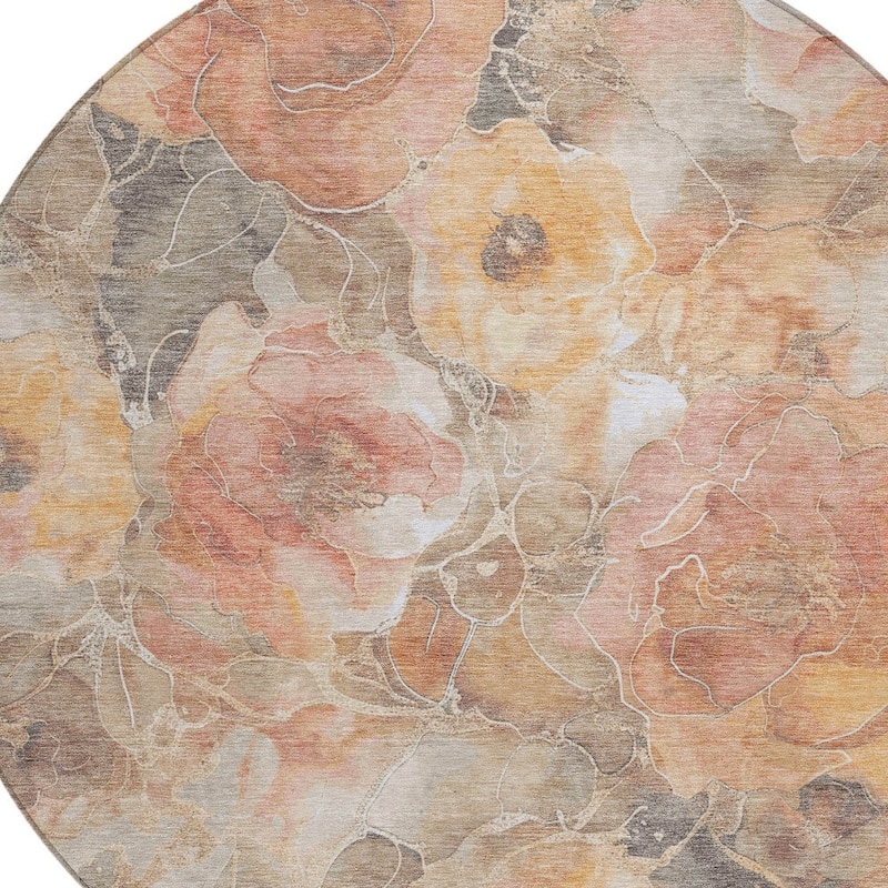 HomeRoots Floral Transitional Rectangle Outdoor Rug