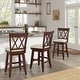 preview thumbnail 2 of 65, Eleanor Double X Back Wood Swivel Bar Stool by iNSPIRE Q Classic