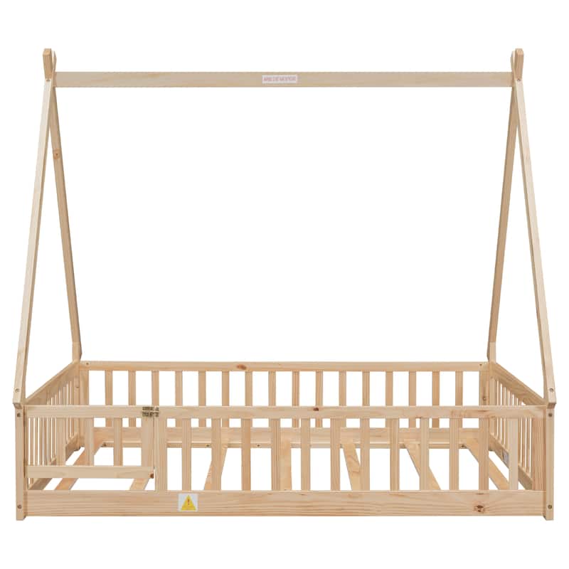 Tent-shaped Floor Bed