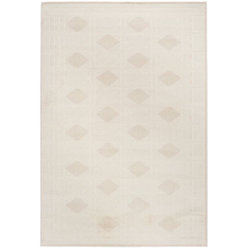 Nourison Nordic Indoor only Geometric Area Rug - 4' x 6' - Ivory/Beige - Rectangle