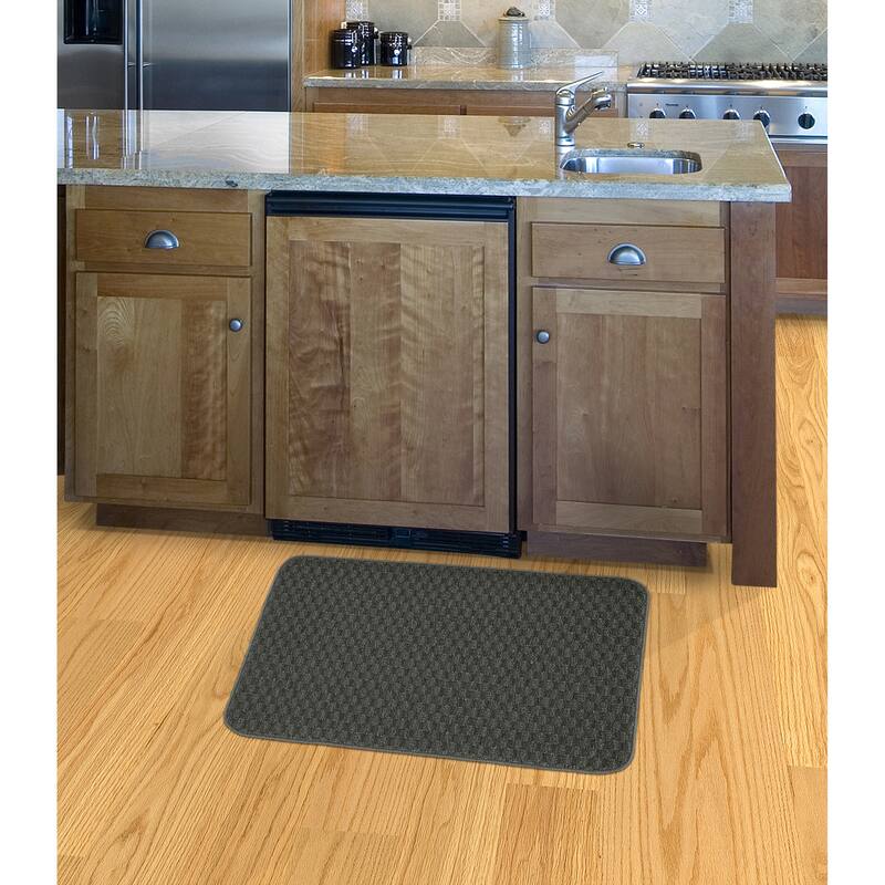 Garland Rug Town Solid Checkered Durable Kitchen/ Door Mat Accent Rug