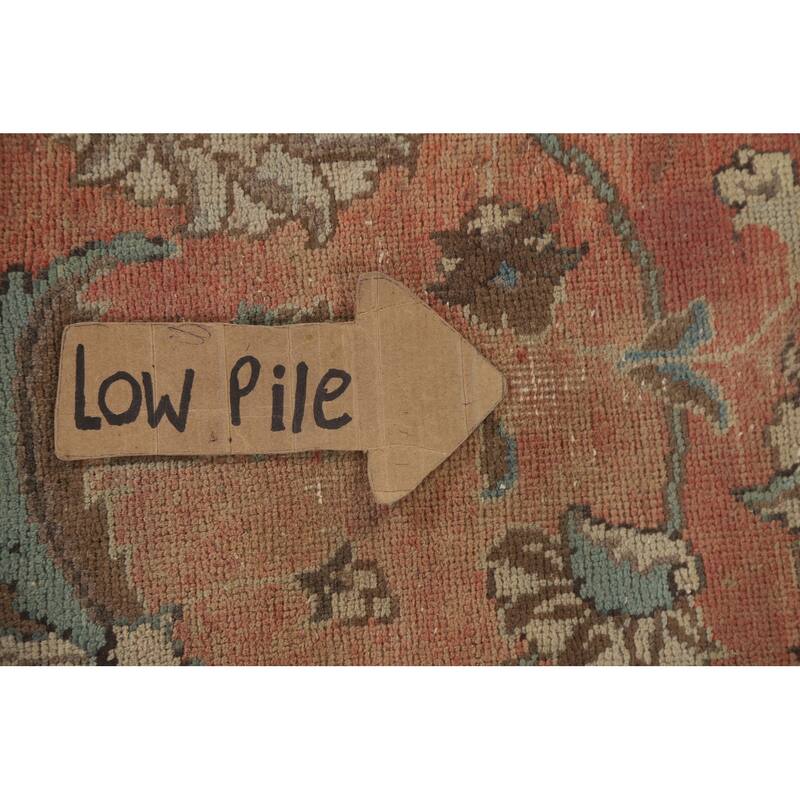 Hand Knotted Oriental 100% Wool Carpet Traditional All-Over Oranges & Rust Tabriz Area Rug - 13' 10'' X 10' 7''