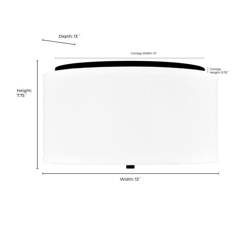 Millennium Lighting 41002 Guyten 2 Light 13" Wide Flush Mount Drum
