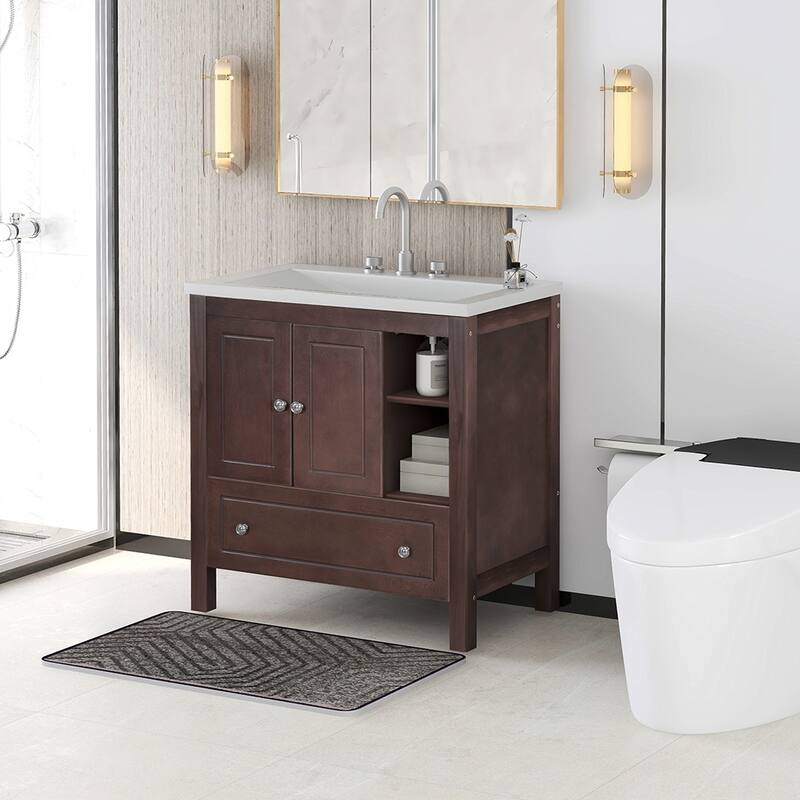 30" Bathroom Vanity with Sink Storage Cabinet and Drawers