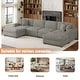 preview thumbnail 39 of 131, Oversized Chenille Modular Sectional Sofa Conversation Set with 2 Ottomans