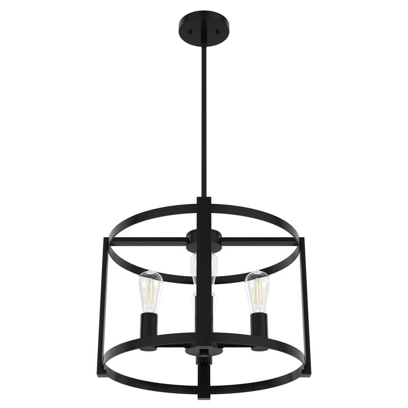 Hunter Astwood 18" 4-Light Chandelier, Caged, Kitchen Island, Dining Room, Entry - Transitional, Art-Deco, Contemporary