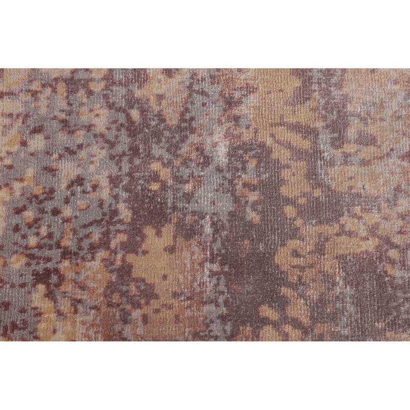 Multi-Color Modern Abstract Oriental Area Rug Handmade Wool Carpet - 6'7"x 9'10"