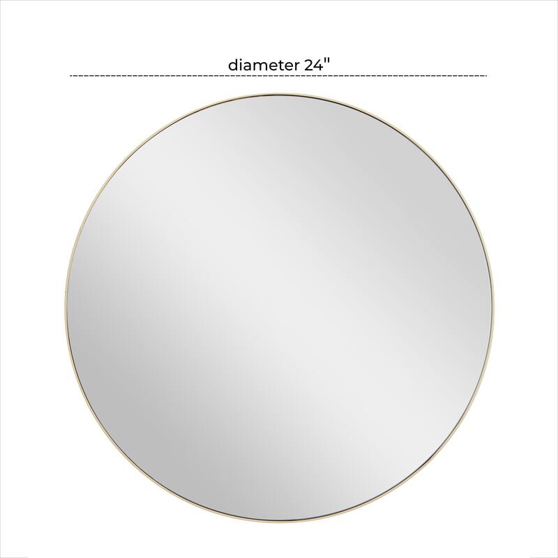 Black, White or Gold Wood Wall Mirror with Thin Frame