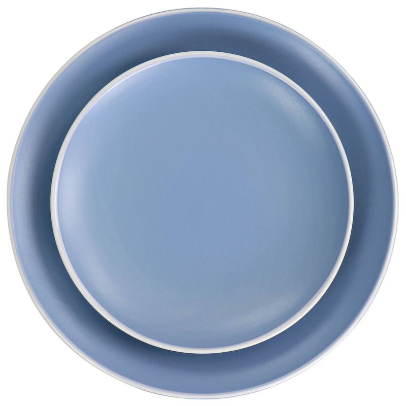Spice by Tia Mowry Creamy Tahini 12 Piece Dinnerware Set in Matte Blue - 12 pc