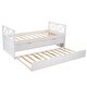 preview thumbnail 21 of 37, Twin Size Wooden Daybed with 2 Drawers and Trundle for Kids Teens