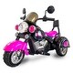 preview thumbnail 21 of 36, 6V Kids Ride On Chopper Motorcycle with LED Headlights, Electric 3-Wheel Motorbike for Boys and Girls, Ages 3-5 Pink