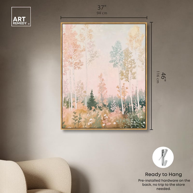 Birch Trees Canvas by Art Remedy