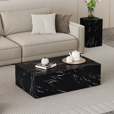 Marble Texture MDF Coffee Table - Luxurious Design, Perfect Living Room Accent.Fashion texture design coffee table