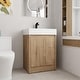 preview thumbnail 57 of 61, BNK 24/30/48/60 inch Freestanding Resin Sink Bathroom Vanity with Soft Close Door and Adjustable Shelf
