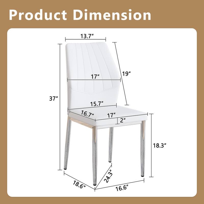 Ergonomic Dining Chair with PU Backrest - Comfort & Style for Modern Dining