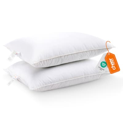 Cheer Collection Hypoallergenic Alternative Down Hollow Fiber Pillow - White