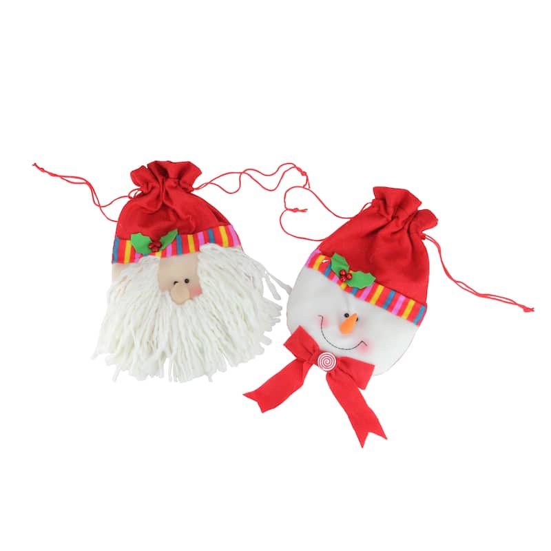 10-Piece Winter Wonderland Christmas Stocking Novelty Gift Bag Set 14"