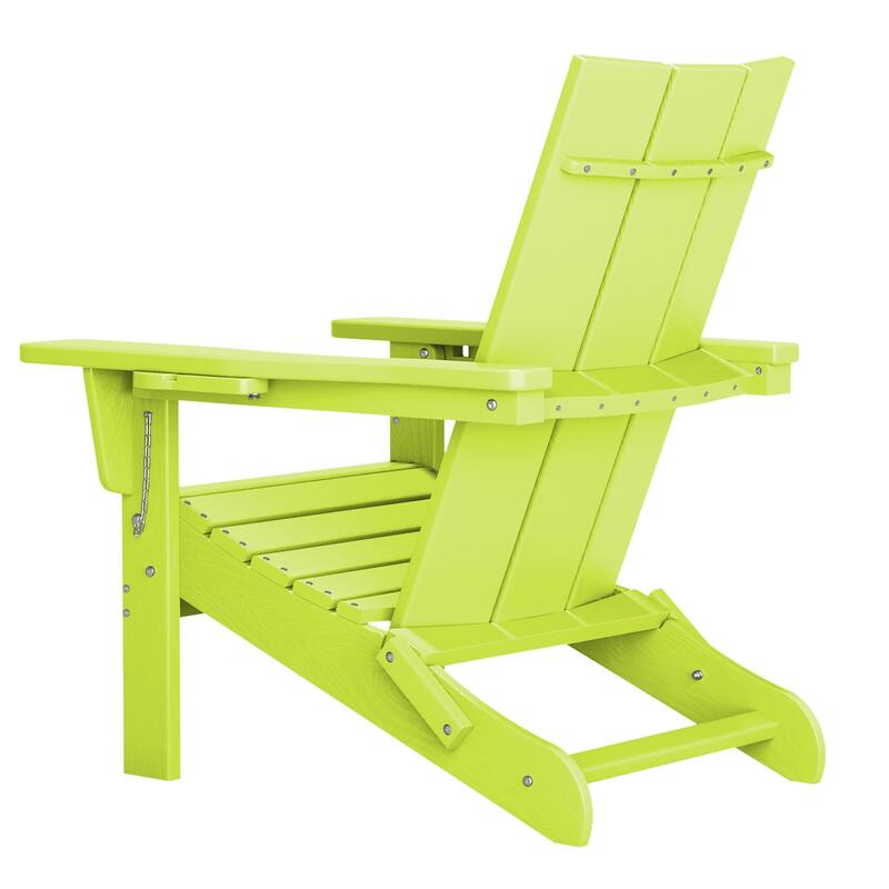 Foldable HDPE Modern Chair with Dual Cup Holders