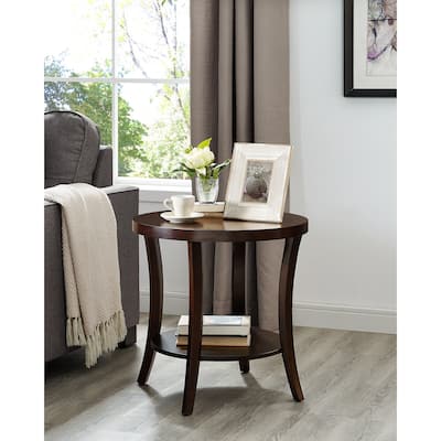 Contemporary Oval Shelf End Table