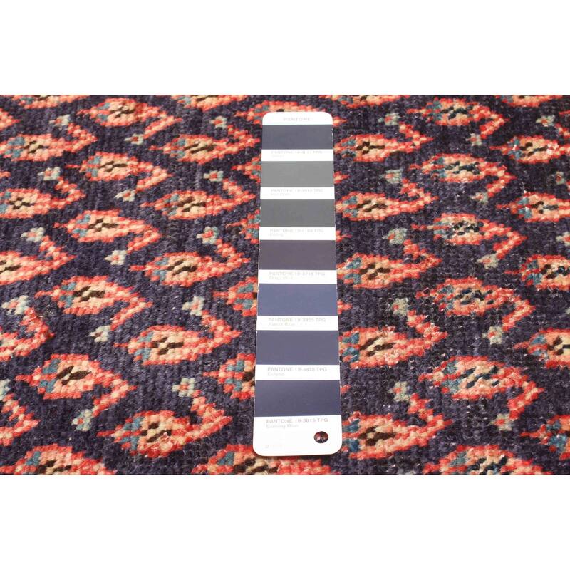 ECARPETGALLERY Hand-knotted Andelz Dark Navy Wool Rug - 3'10 x 6'6