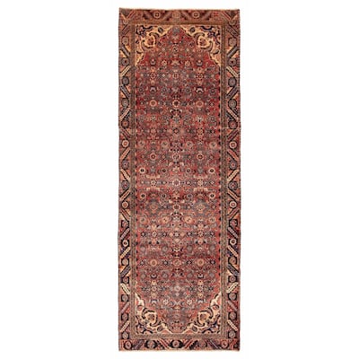 ECARPETGALLERY Hand-knotted Andelz Red Wool Rug - 3'3 x 9'6