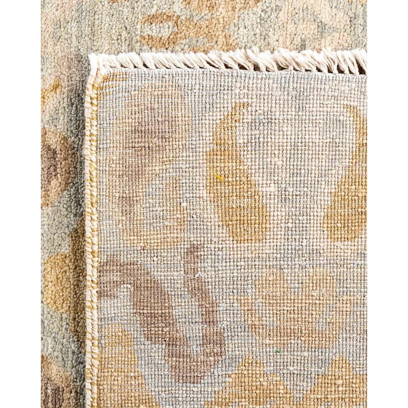 Ikat One-of-a-Kind Hand-Knotted Area Rug, Yellow - 8' 0" x 10' 1"