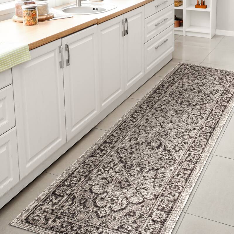 JONATHAN Y Palazzo Boho Medallion Textured Weave Indoor/Outdoor Area Rug