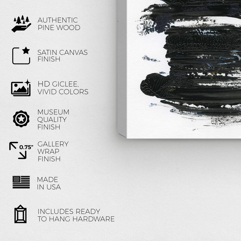 Wynwood Studio Abstract Ground Minerals Black and Modern & Contemporary Wall Art Canvas Print