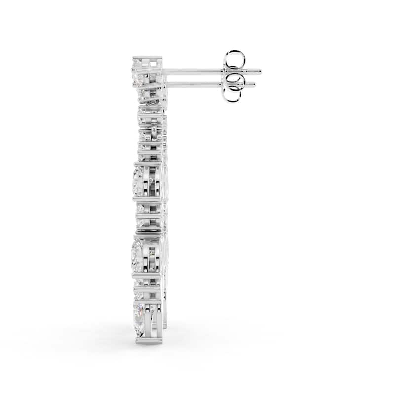 Auriya 14k Gold 3ctw Lab Grown Diamond Dangle Earrings (E-F VS)