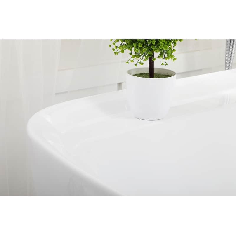 Chad Soaking Bathtub in Glossy White