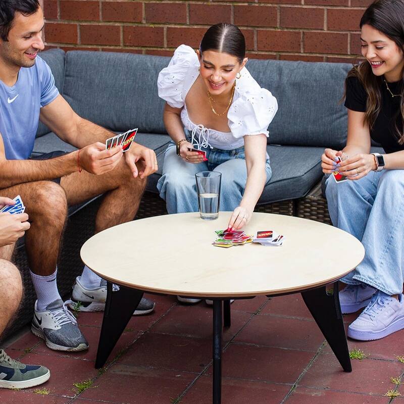 Hoek Round Coffee Table - 34" L x 34" W x 15" H