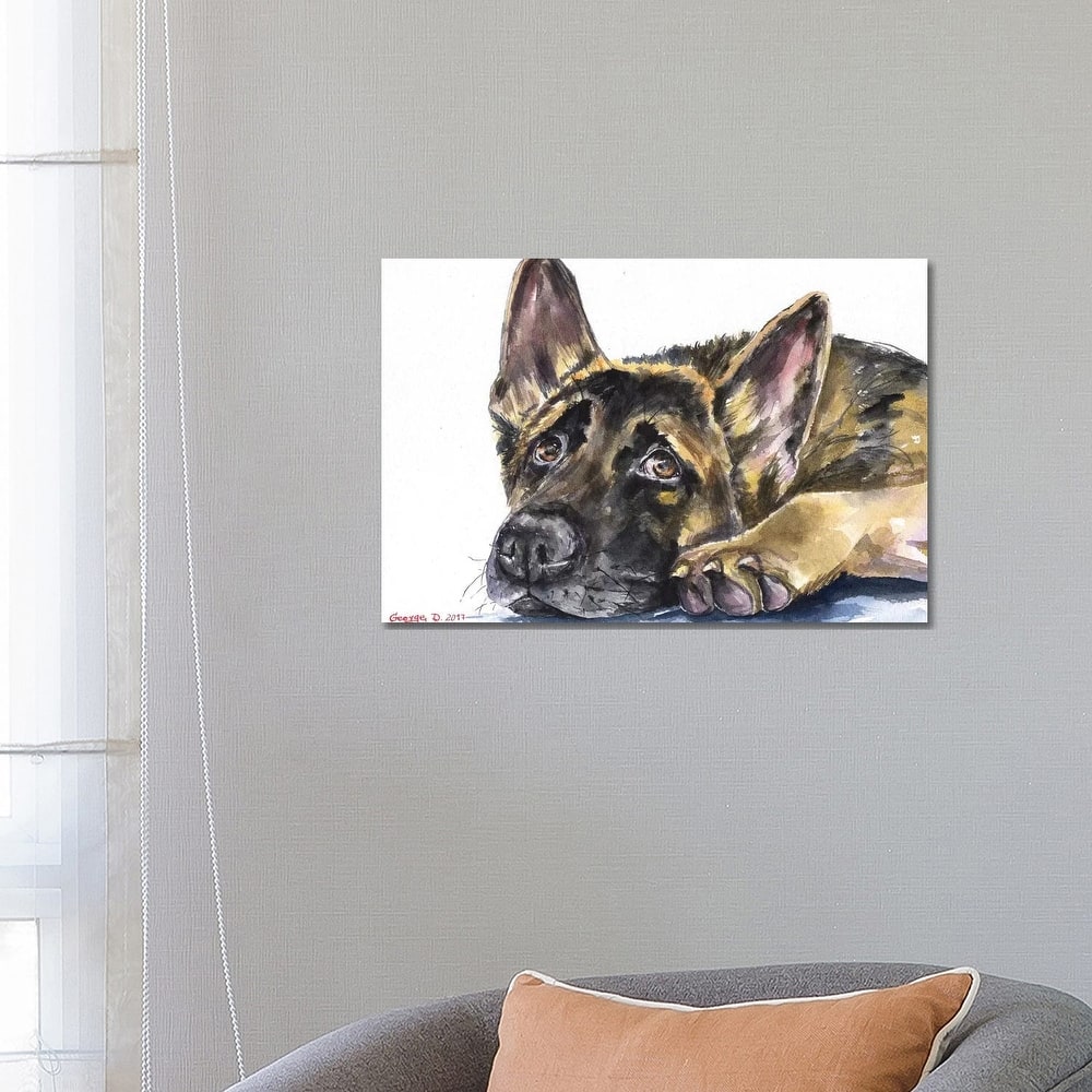 iCanvas "German Shepherd" by George Dyachenko Canvas Print