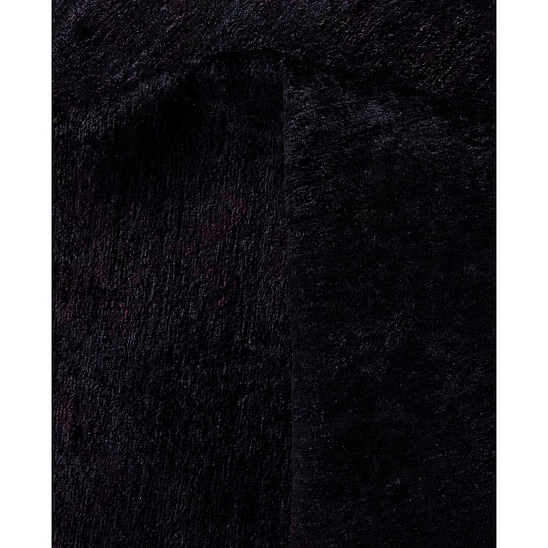 Overdyed One-of-a-Kind Hand-Knotted Area Rug - Black - 9' 10" x 13' 10"
