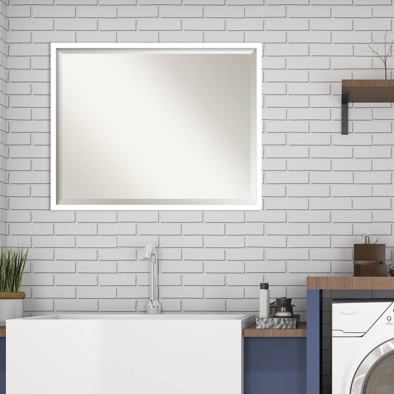 Beveled Wood Wall Mirror - Svelte Frame
