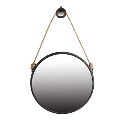 Cleveland Rope Strap Wall Hanging Mirror with Hanger - 29.5"