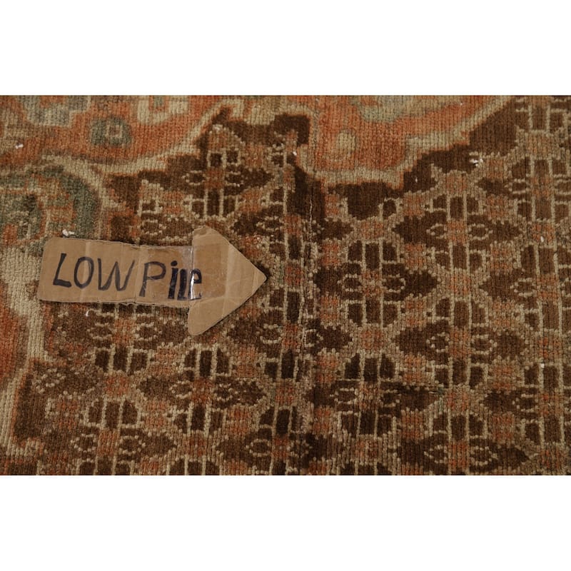 Brown Sarab Persian Vintage Area Rug Hand-Knotted Wool Carpet - 4'11"x 10'10"