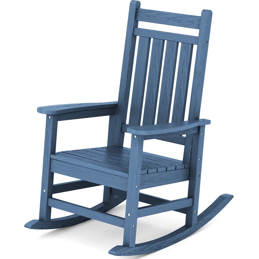 HDPE Outdoor Patio Rocking Plastic Adirondack Chair