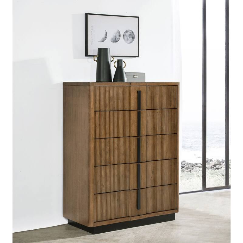 Moraga Ash Brown 5-drawer Chest of Drawers