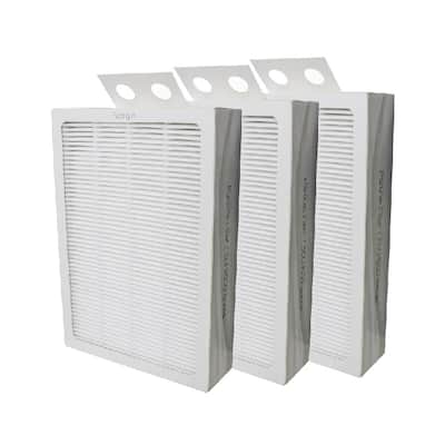 Filter-Monster True HEPA Replacement for Blueair 500/600 Series Particle Filter, 3 Pack - White