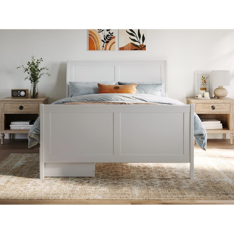 AFI Portland Platform Bed with Matching Footboard & Storage Drawers