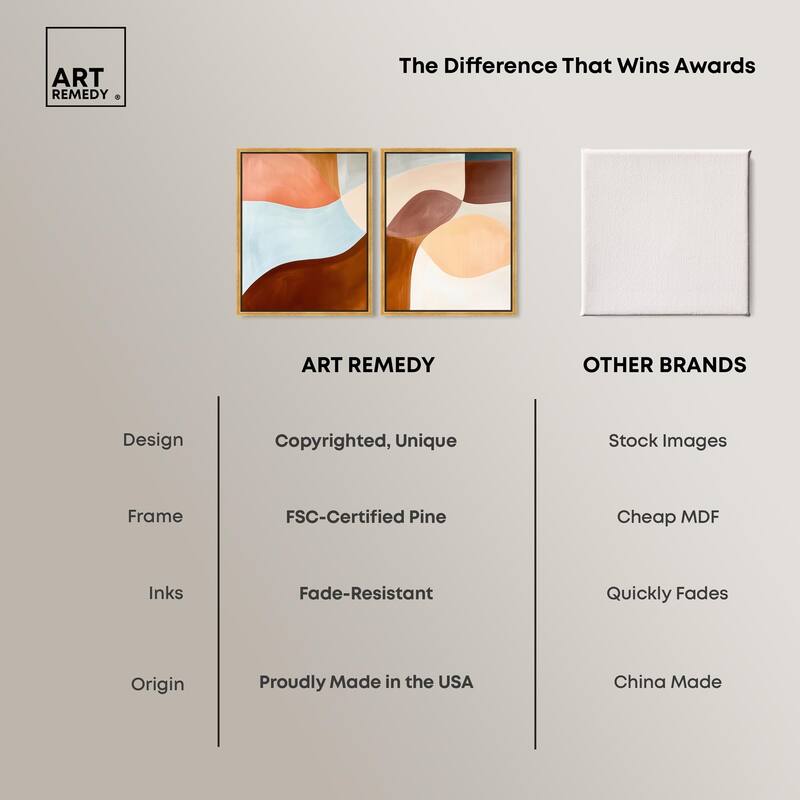 Shapes Revisited II Canvas Set of 2 by Art Remedy
