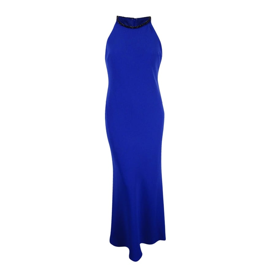 calvin klein crepe halter dress
