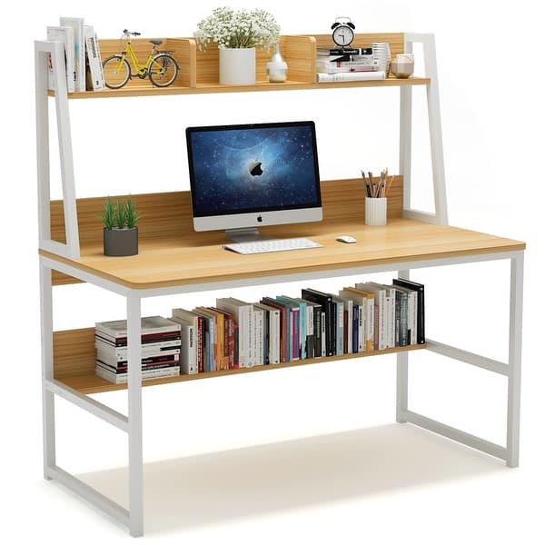 47 Computer Desk With Hutch And Bookshelf On Sale Overstock 26038456