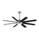 preview thumbnail 6 of 11, Fanimation Stellar Custom Indoor/Outdoor Smart Ceiling Fan Motor with LED CCT Select Light Kit and Remote - Silver