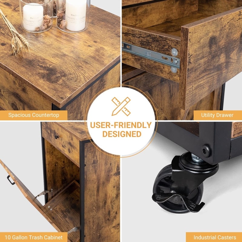 Tilt Out Kitchen Trash Cabinet Trash Can