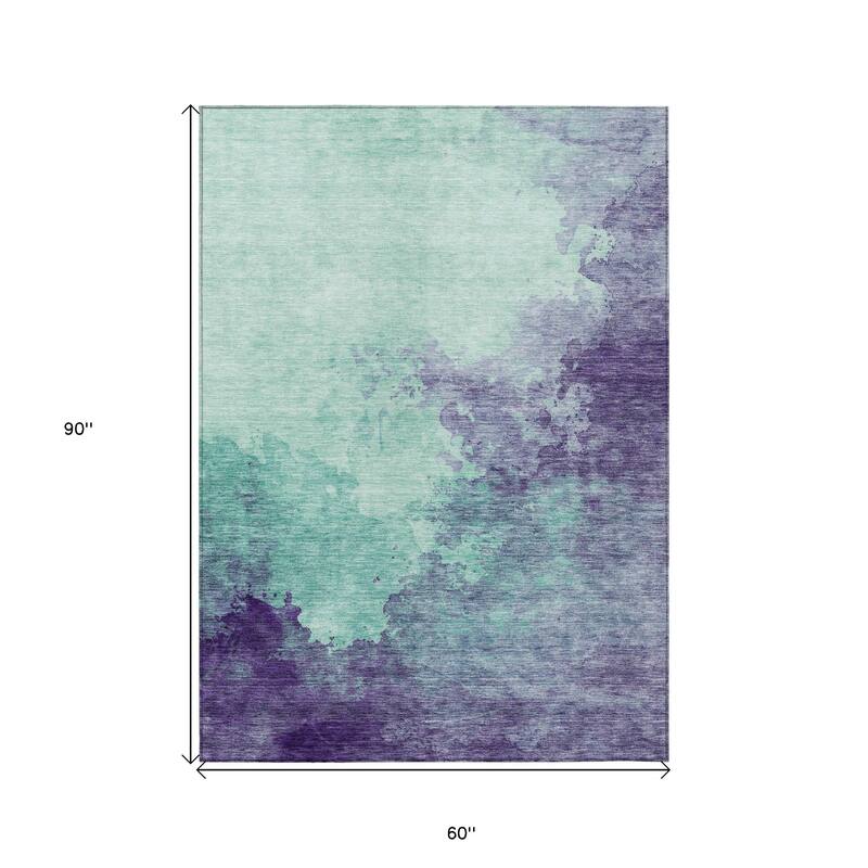 HomeRoots Abstract Transitional Rectangle Outdoor Rug