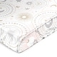 preview thumbnail 1 of 4, Sweet Jojo Designs Blush Pink Gold Star and Moon Girl Satin Fitted Crib Sheet - Grey Celestial Sky Stars Gray Shabby Chic