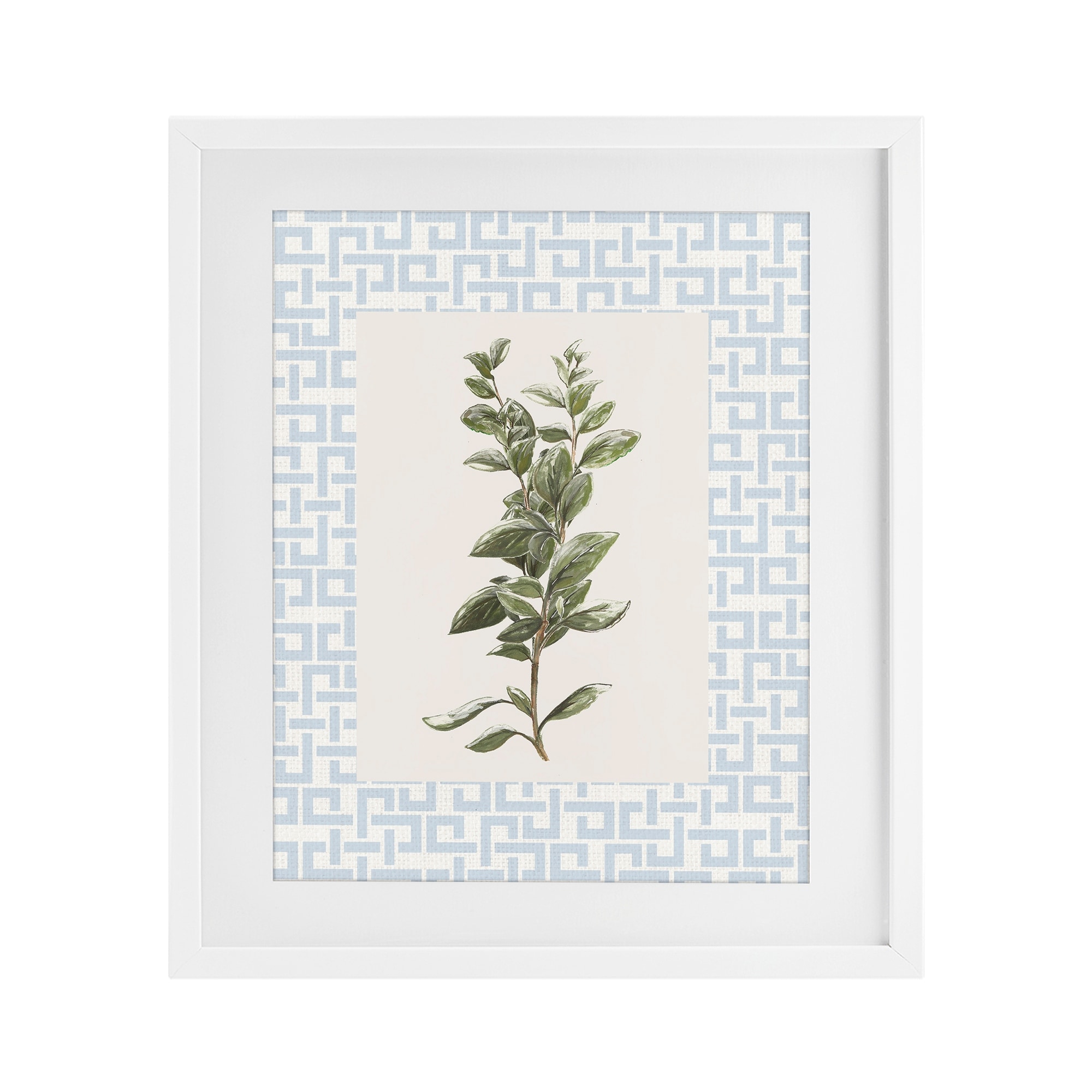 Stupell Fresh Herb on Geometric Under Glass Framed Design By Diannart