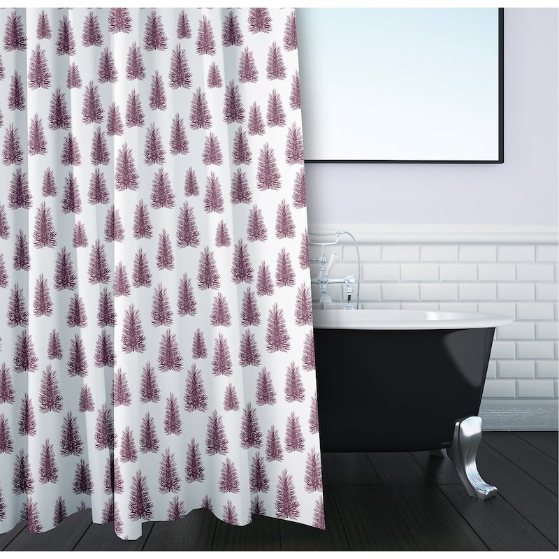 Christmas Trees Pattern Shower Curtain