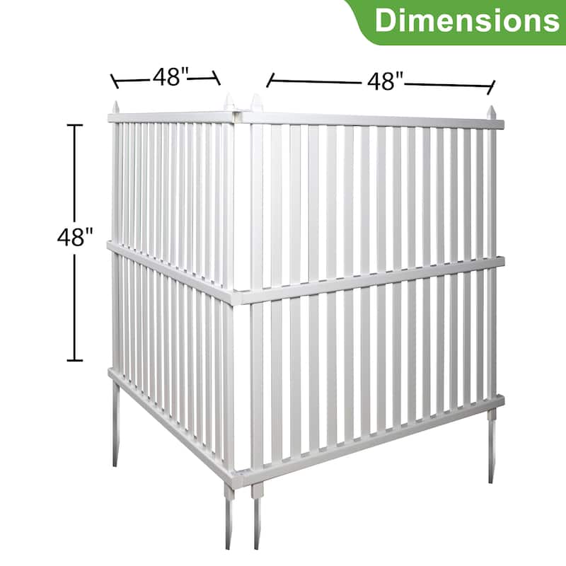 Garden Outdoor Fence Panel Decorative Vinyl Picket Fence No Dig Fencing for Yard Patio